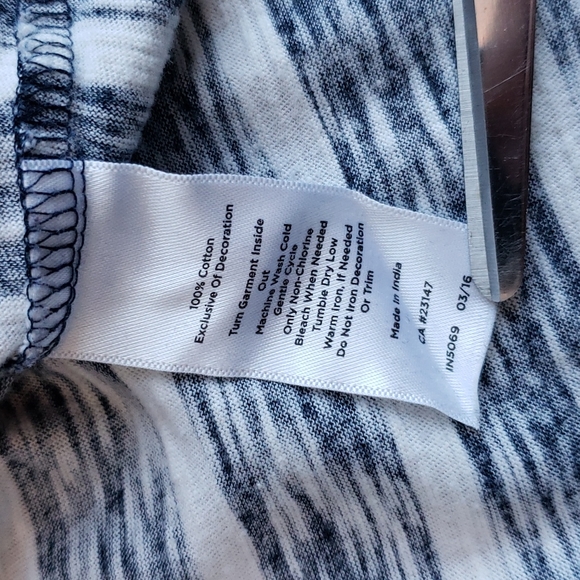 (XL) Talbots 100% Cotton Embroidered Lightweight Tropical Stripe Tank Top Casual - Picture 6 of 8